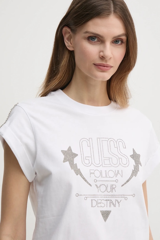 Guess tricou alb W5RI06.I3Z14