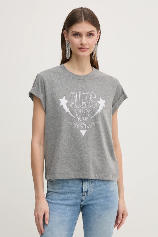 Guess tricou imprimeu gri W5RI06.I3Z14
