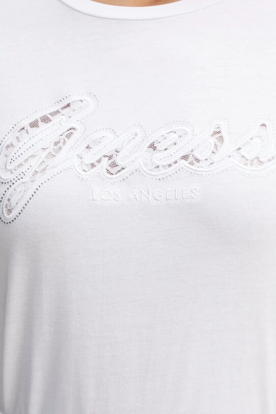 Хлопковая футболка Guess W5RI08.K9RM1 белый