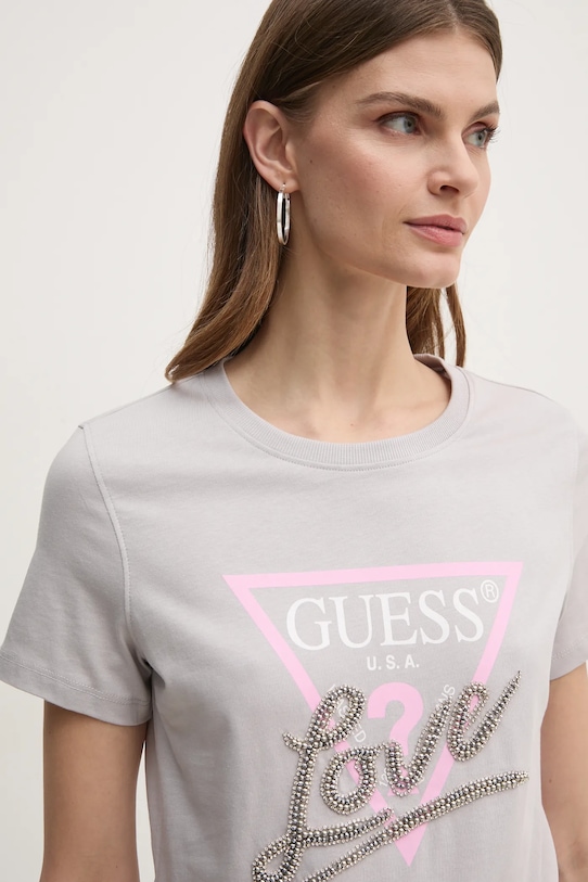 Îmbrăcăminte Guess tricou din bumbac W5RI10.I3Z14 gri