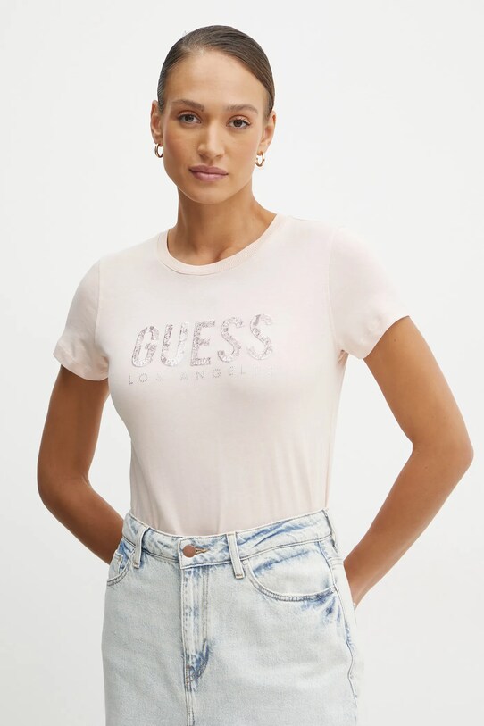 Футболка Guess regular розовый W5RI19.I3Z14