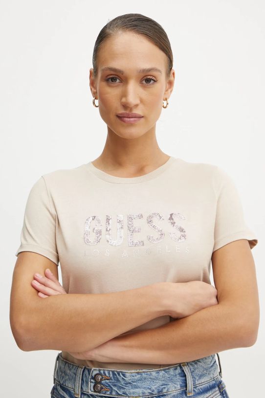 Футболка Guess бежевый W5RI19.I3Z14