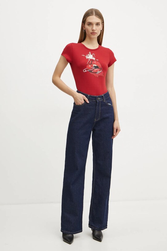 Guess tricou W5RI23.K49A1 rosu SS25