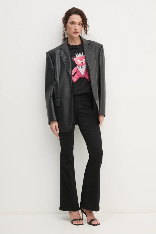 Bavlněné tričko Guess W5RI30.K9RM1 černá SS25