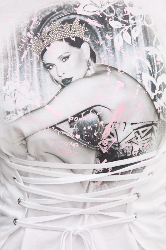 Бавовняна футболка Guess W5RI32.K9RM1 білий