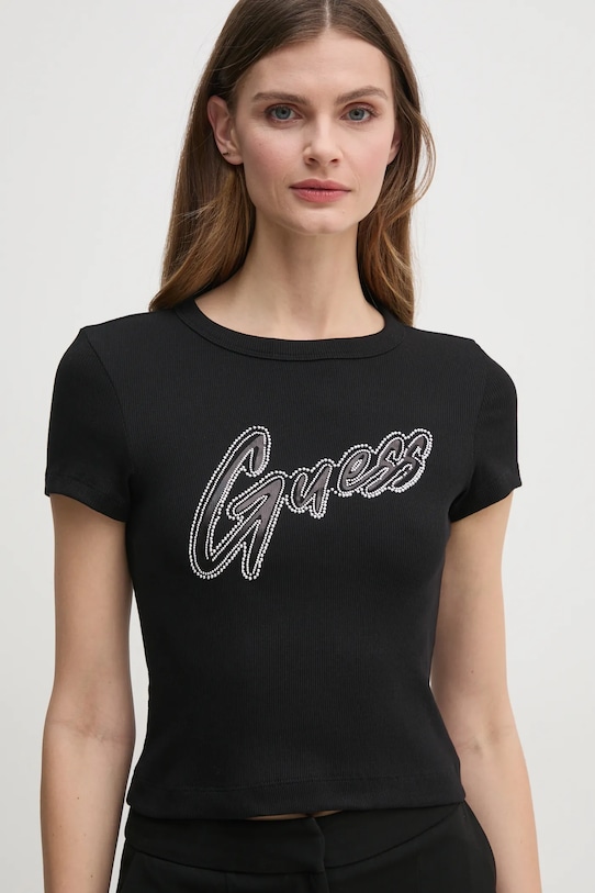 Guess tricou imprimeu negru W5RI68.KA0H1