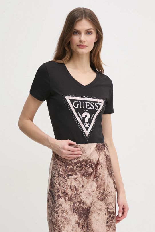 Guess t-shirt czarny W5RI21.J1314