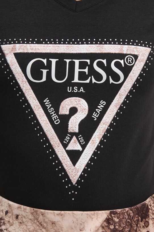 Guess tricou W5RI21.J1314 negru