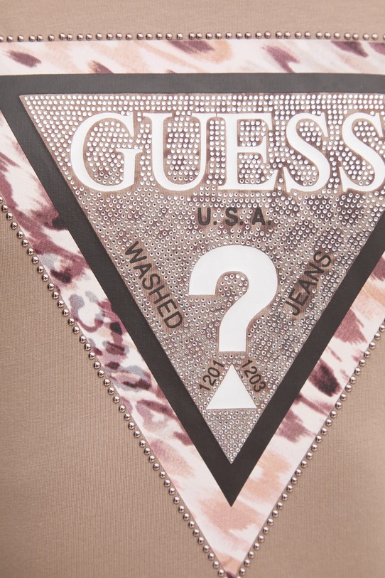 Majica kratkih rukava Guess smeđa W5RI22.J1314