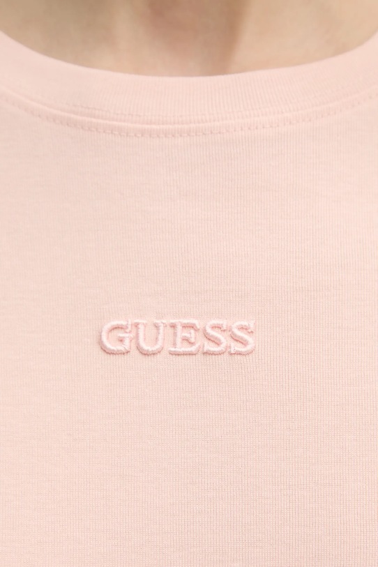 Бавовняна футболка Guess GELSEY V5RI14.KCOI1 рожевий