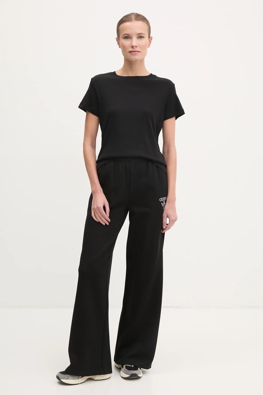 Guess t-shirt bawełniany GELSEY V5RI14.KCOI1 czarny SS25