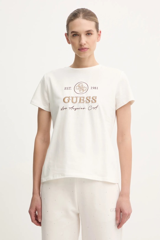 Футболка Guess 4G з еластаном бежевий V5RI05.J1314