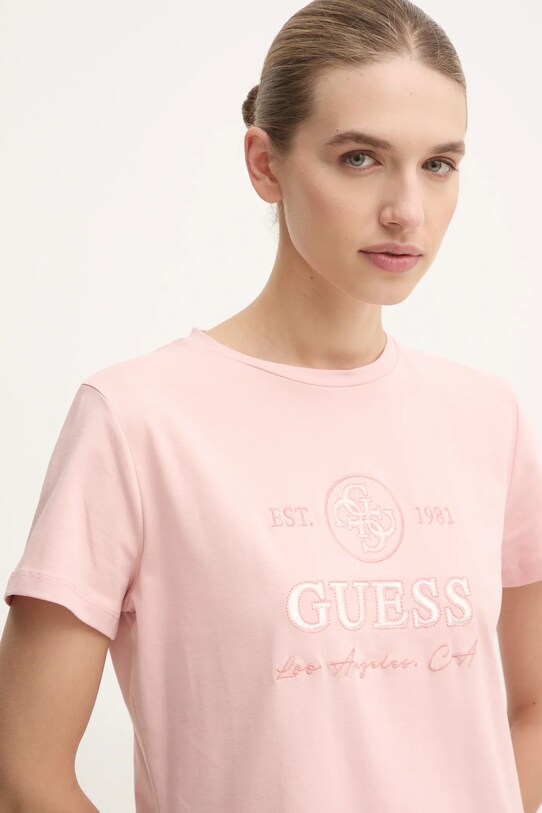 Футболка Guess 4G розовый V5RI05.J1314