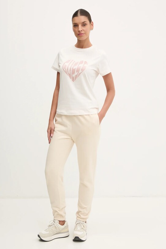 Guess tricou JULIA V5RI08.J1314 bej SS25