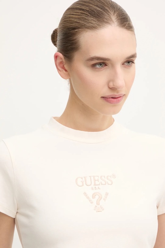 Μπλουζάκι Guess COLETTE μπεζ V4YI20.KCDH1