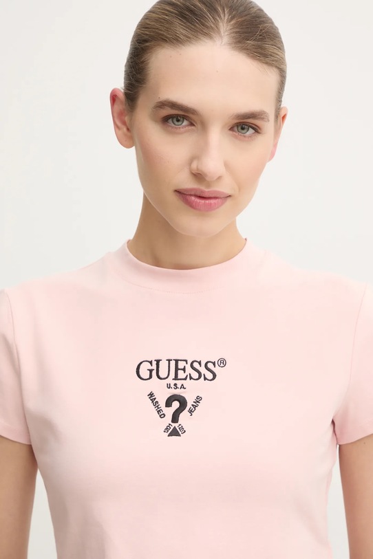 Guess t-shirt COLETTE różowy V4YI20.KCDH1