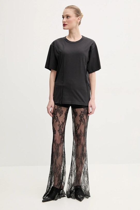 Bavlněné tričko MM6 Maison Margiela S52GC0328 černá SS25
