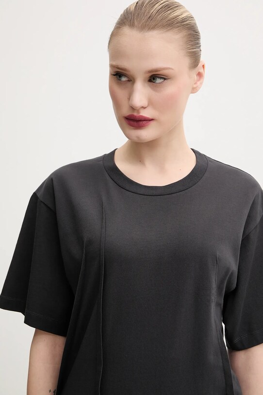 Bavlněné tričko MM6 Maison Margiela černá S52GC0328