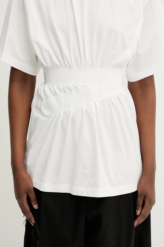Bavlněné tričko MM6 Maison Margiela bílá S52GC0335