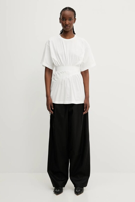 Pamučna majica MM6 Maison Margiela S52GC0335 bijela