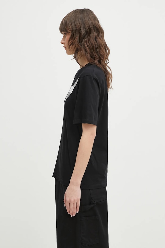 Хлопковая футболка MM6 Maison Margiela S52GC0336 чёрный SS25