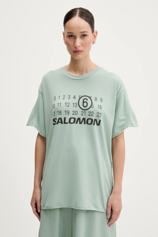 MM6 Maison Margiela t-shirt rilassato turchese S52GC0345