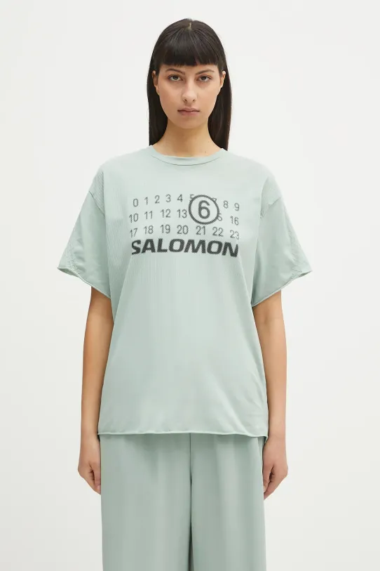 MM6 Maison Margiela x Salomon t-shirt relaxed turquoise S52GC0345