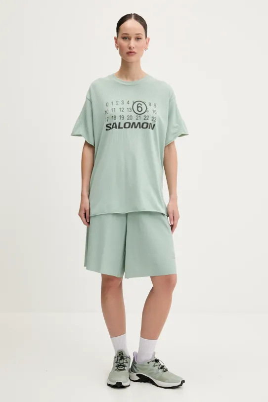 MM6 Maison Margiela t-shirt S52GC0345 turkusowy SS25