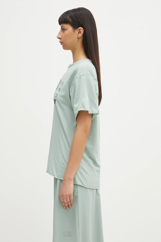 MM6 Maison Margiela t-shirt S52GC0345 turchese SS25