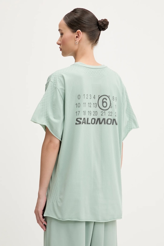 Oblečenie Tričko MM6 Maison Margiela x Salomon S52GC0345 tyrkysová