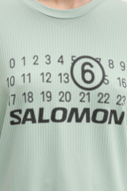 Tričko MM6 Maison Margiela x Salomon tyrkysová S52GC0345