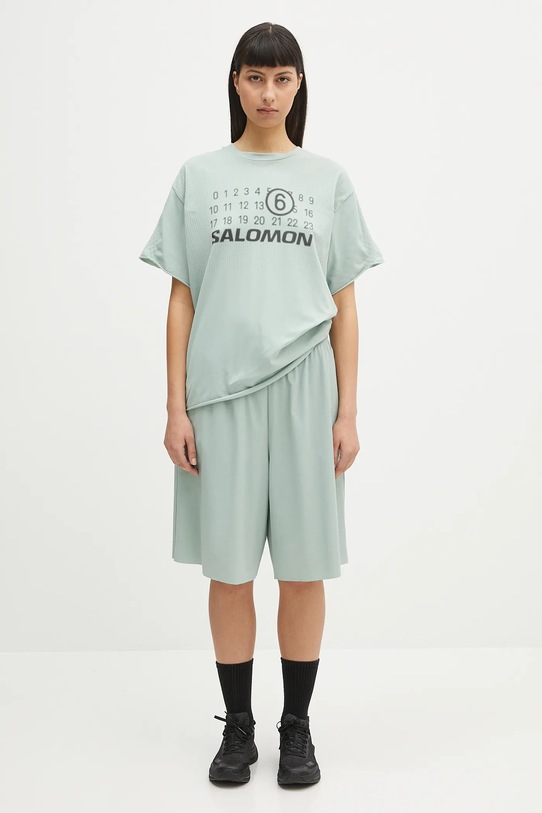 MM6 Maison Margiela x Salomon t-shirt S52GC0345 turquoise