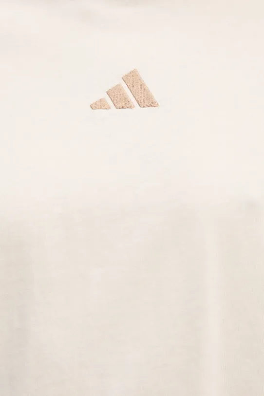 Хлопковая футболка adidas Essentials Animal JM1744 бежевый