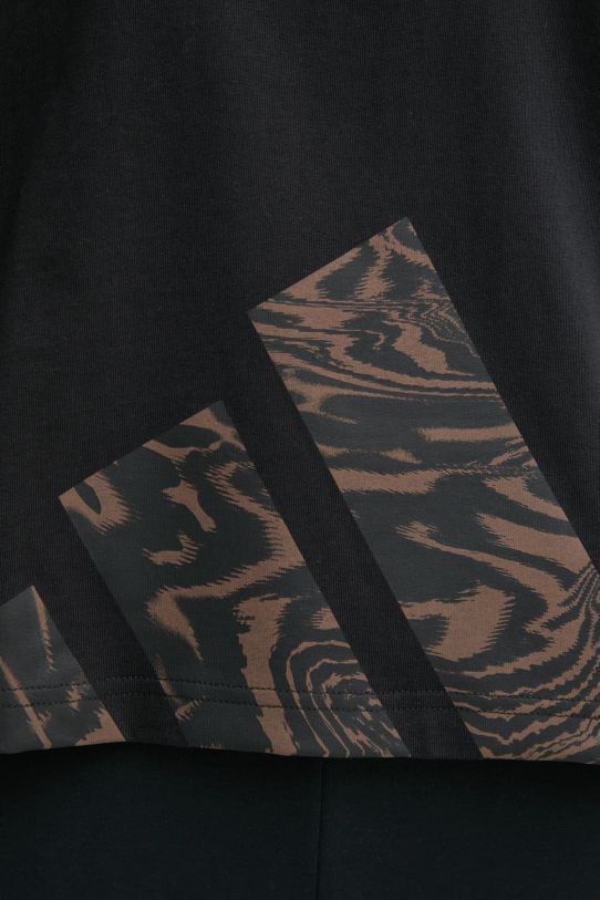 Bavlněné tričko adidas Essentials Animal JM5886 černá