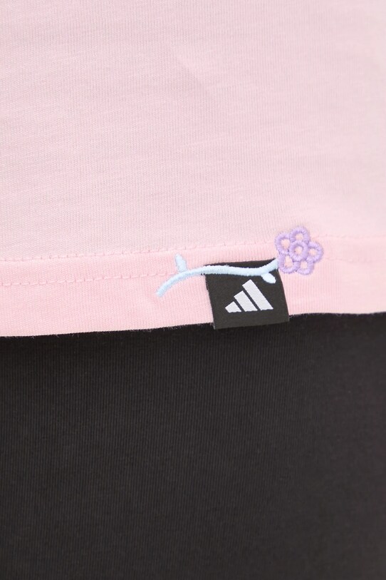 adidas t-shirt bawełniany W L MINI TEE JN8262 różowy