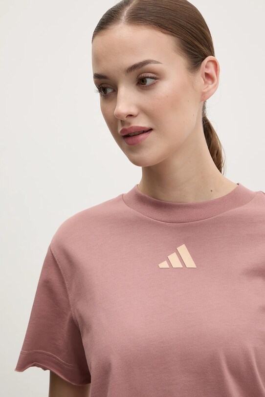 Памучна тениска adidas ALL SZN Graphic розов JN7385