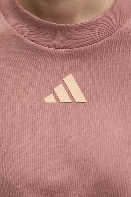 Памучна тениска adidas ALL SZN Graphic JN7385 розов