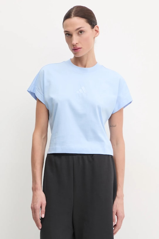 adidas t-shirt bawełniany ALL SZN regular niebieski JJ1238