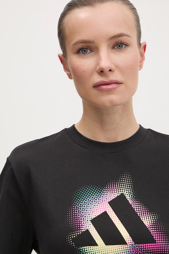 Bavlnené tričko adidas W C DANCE T čierna JJ4133