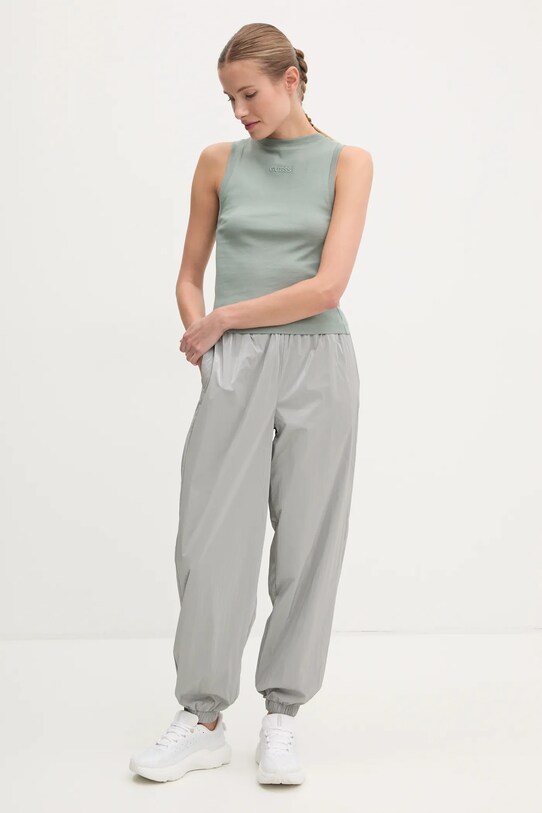 Guess top din bumbac GELSEY V5RP14.KCOI1 verde SS25