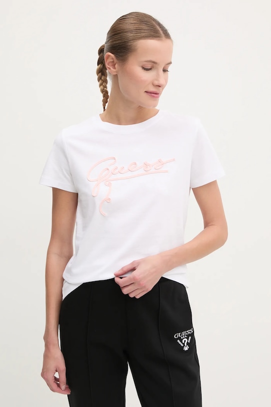 Guess t-shirt bawełniany MISTY regular biały V5RI15.I3Z14