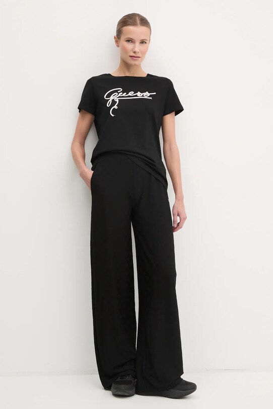 Guess tricou din bumbac MISTY V5RI15.I3Z14 negru SS25