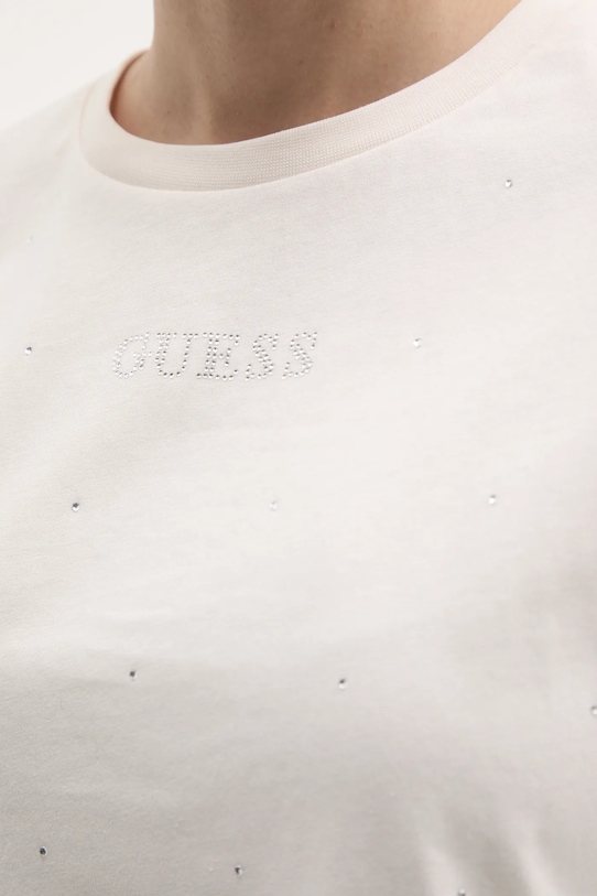 Μπλουζάκι Guess RHINESTONES V5RI18.I3Z14 μπεζ