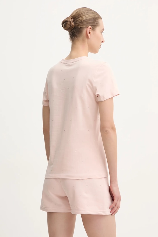 Odzież Guess t-shirt RHINESTONES V5RI18.I3Z14 różowy