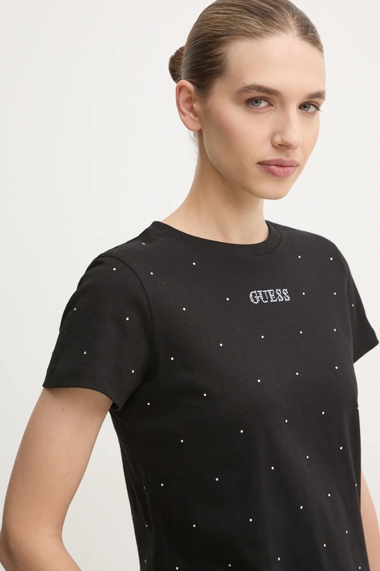 Tričko Guess RHINESTONES černá V5RI18.I3Z14