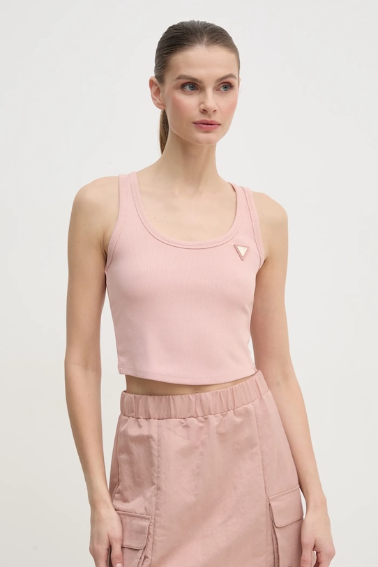 Топ Guess COLETTE щампа розов V5RP07.K8RT2