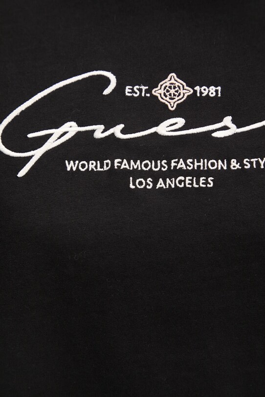 Памучна тениска Guess V5RI12.I3Z14 черен
