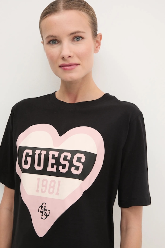 Bavlněné tričko Guess MONICA černá V5RI01.I3Z14