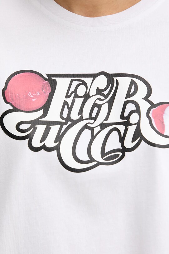 Bombažna kratka majica Fiorucci Curly Lollipop Logo Boxy Fit T-Shirt U02SPTSH103CJ01WH10 bela
