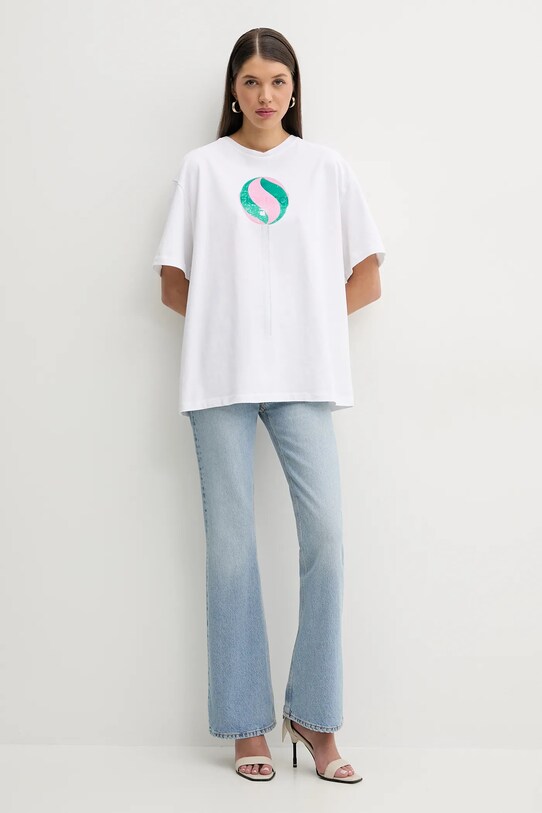 Bavlnené tričko Fiorucci Big Lollipop Print Boxy T-Shirt U02SPTSH103CJ01WH04 biela SS25